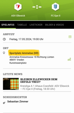 Spielverlegung