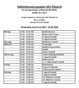 Winterhallenplan ab November 2017